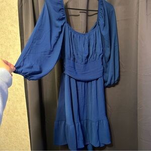Elegant Blue Women's Dress